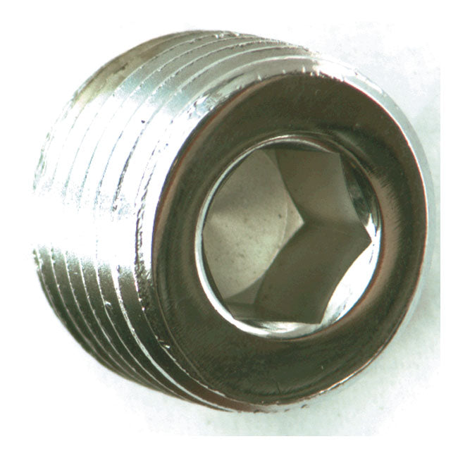 Gardner-Westcott 1/2 NPT Allen Pipe Plug. Chrome