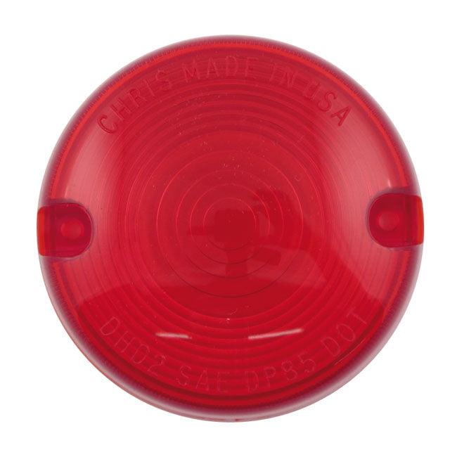 Chris Products 3" Bullet FX, XL Turn Signal Lens. Red – 1986–1999 XL Sportster; FXR; FXST; Dyna…