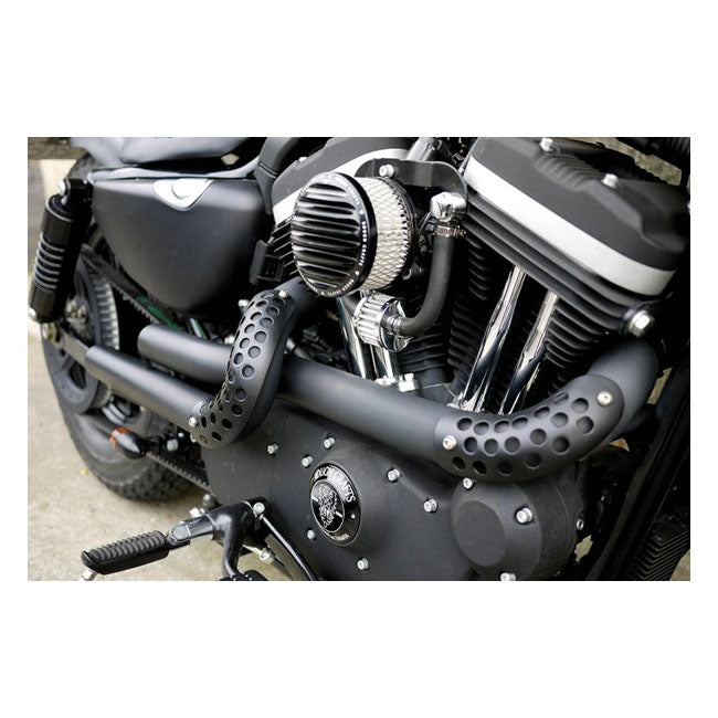 Rough Crafts, Guerrilla Exhaust. Black for 04-13 Sportster