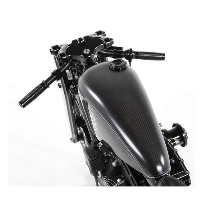 Rough Crafts, Groove Grips For 1" Handlebars. Black for 74-20 H-D With Single Or Dual Throttle Cables (Excl. Street)