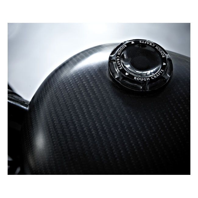 Rough Crafts 96-Up Groove Gas Cap. Black – 1996–2018 H-D