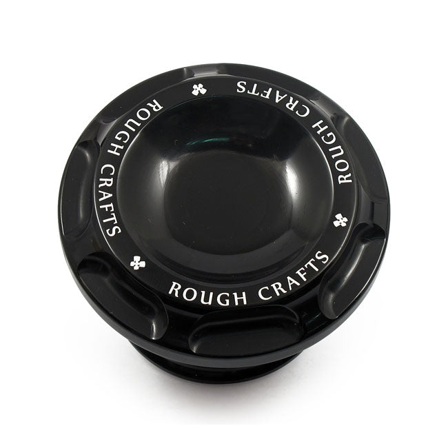 Rough Crafts 96-Up Groove Gas Cap. Black – 1996–2018 H-D