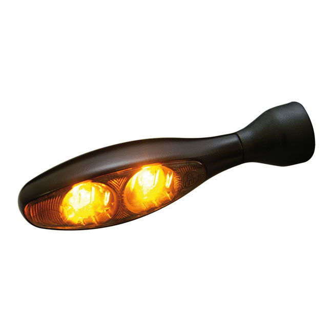 Kellermann. Micro 1000 Dark Turn Signal. Black. Front & Rear