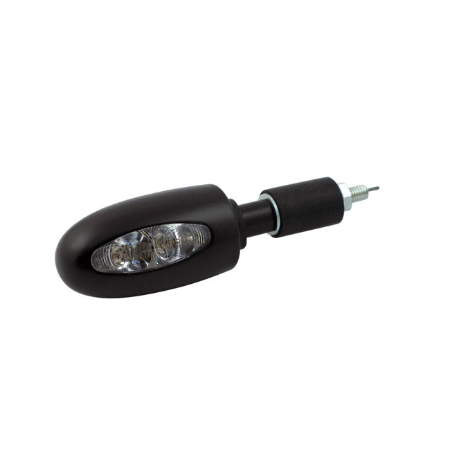 Kellermann BL 1000 LED Turn Signal. Clear. Black Brass