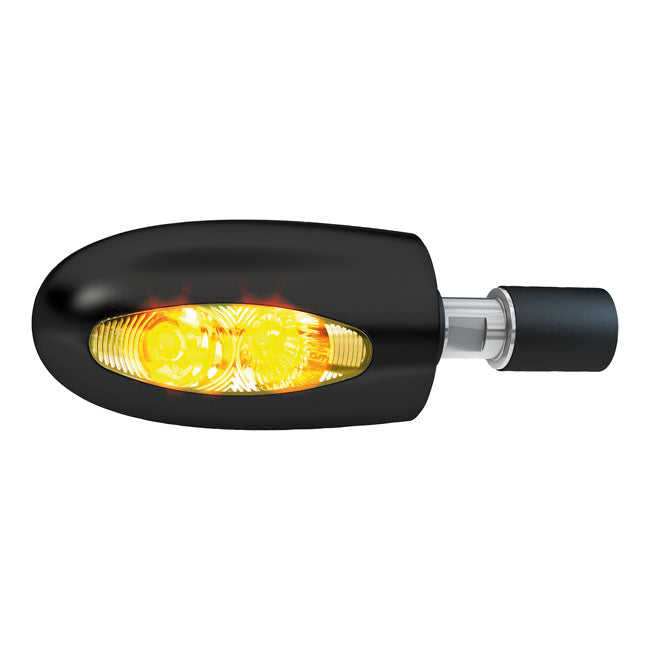 Kellermann BL 1000 LED Turn Signal. Clear. Black Brass