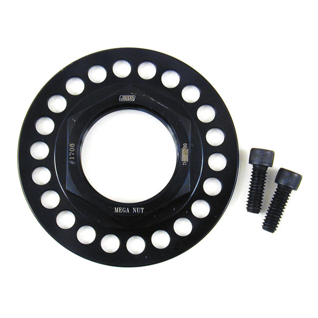 Jims ''Mega-Nut'' Transmission Pulley Nut – 1993–2006 Softail; FLT/Touring…