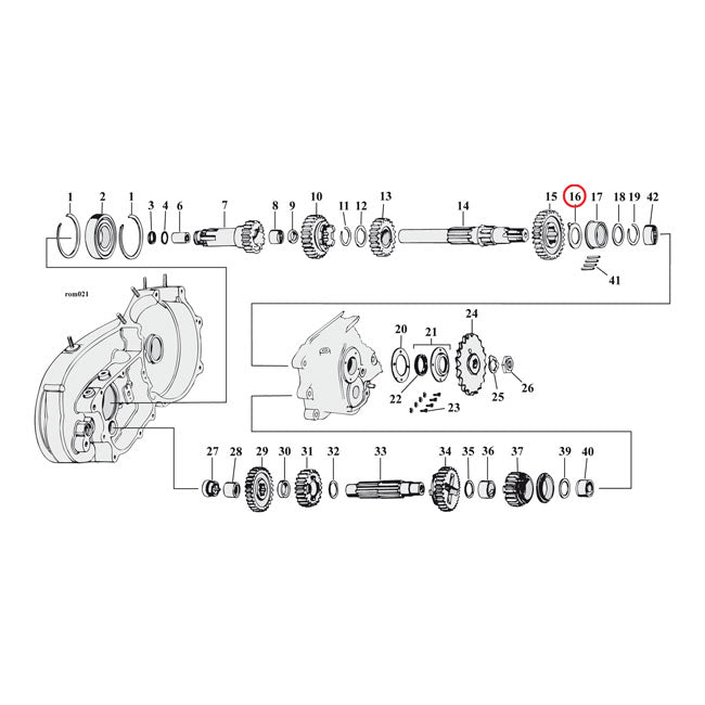 MCS Thrust Washer, Transmission Mainshaft, Right Side .0905" – L1984–1990 4-Speed XL Sportster
