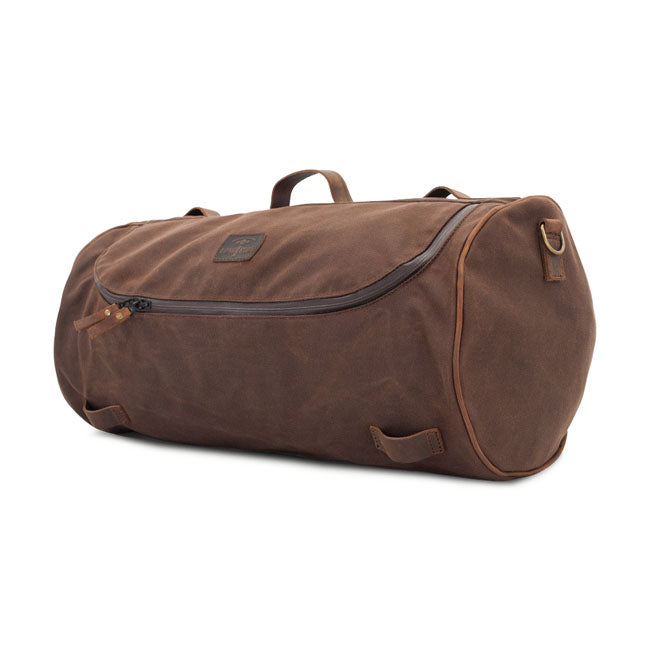 Longride Roll Bag Waxed Cotton Wide. Brown Wax – Universal