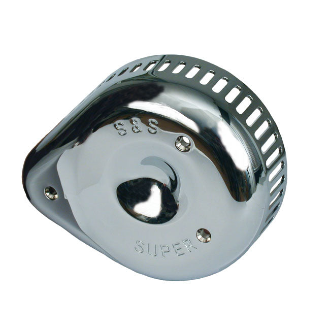 S&S Super E/G Air Cleaner Cover, Slasher. Chrome – All Super E/G Caburetors