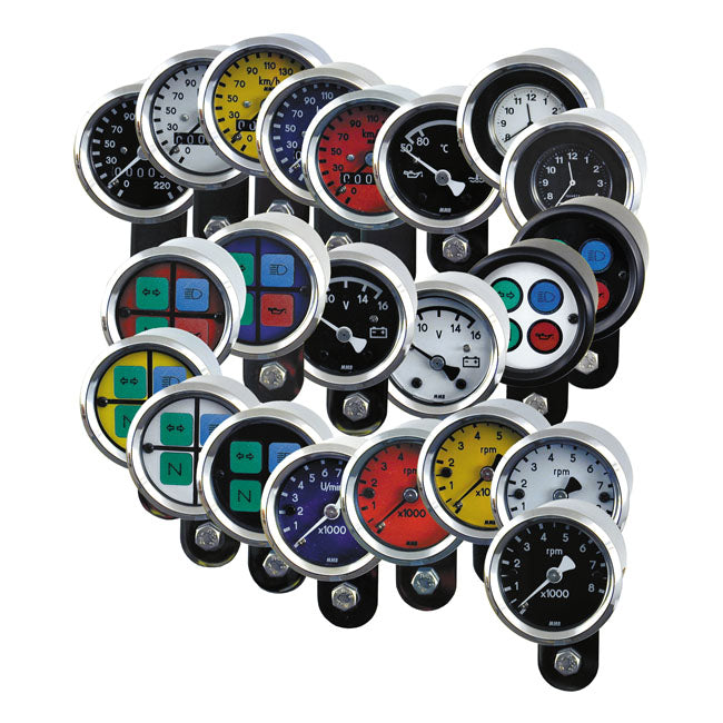 MMB 48mm Ultra Mini Speedo Chrome/Black Kmh 1:1 Drive Ratio for 67-83 FL,FX Transmission Drive