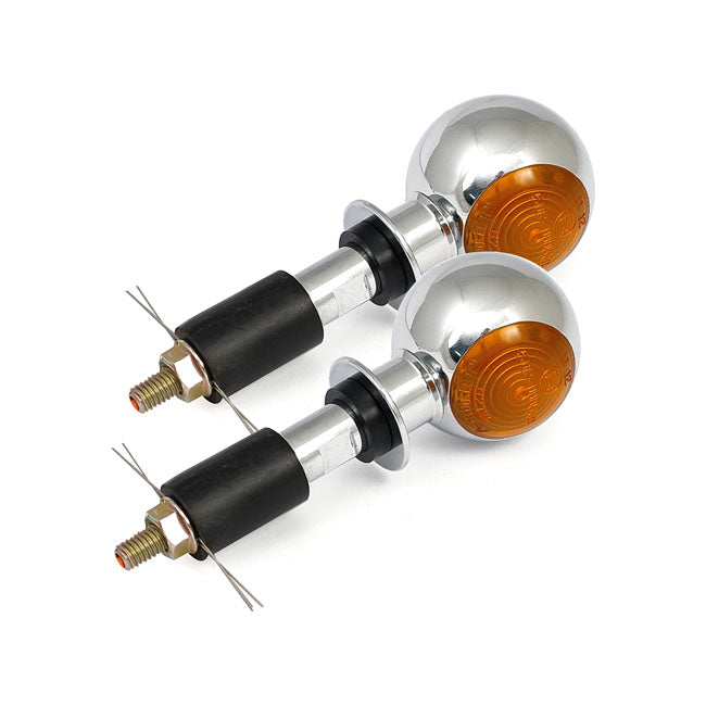 Motorcycle Storehouse Mini Bulls-Eye Turn Signals, Chrome
