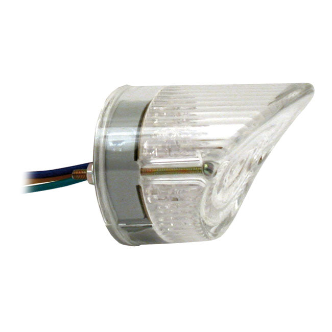 Motorcycle Storehouse L.E.D. Sharknose Taillight, Clear Lens