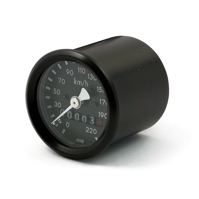 MMB 48mm Ultra Mini Speedo Black Kmh 1:1 Drive Ratio for 67-83 FL,FX Transmission Drive