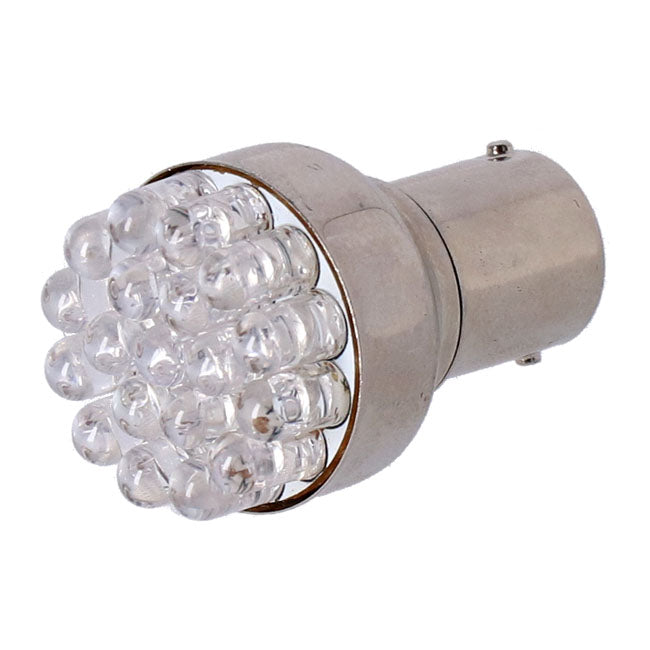 MCS Turn Signal LED Bulb, Bay15s Socket. Red Light Emitting