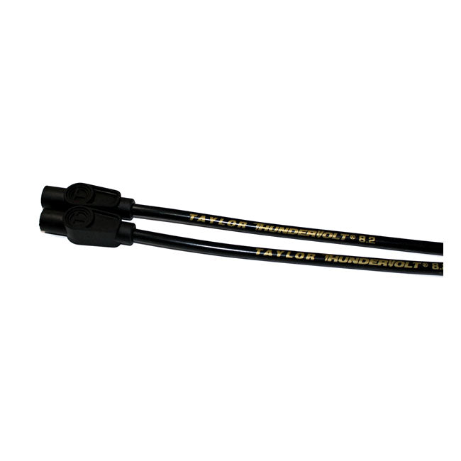 Taylor 8.2 mm Thundervolt Univ. Spark Plug Wire Kit. Black – Universal for Pre-Twin Cam Style Coils