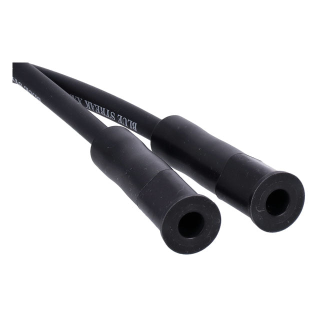 Standard Blue Streak, XXX Spark Plug Wire Set. Black, White Print – 2007–2022 XL Sportster