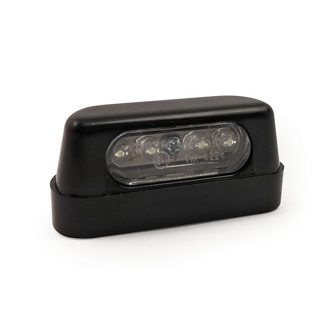 MCS License Plate Light Stockk 4-LED, Black. ECE Appr