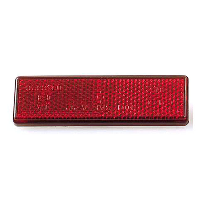 MCS Universal B-Seen Reflector. Rectangular. 90x25mm. Red