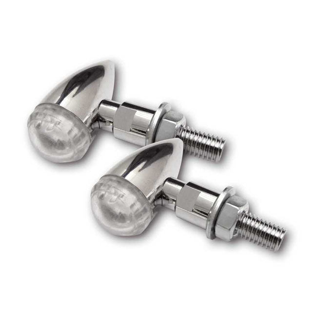 MCS PB2 LED Turn Signals Chrome, Clear Lens