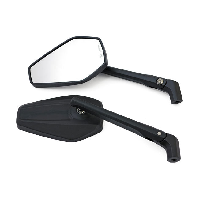 Motorcycle Storehouse Mirror Set Booster Black