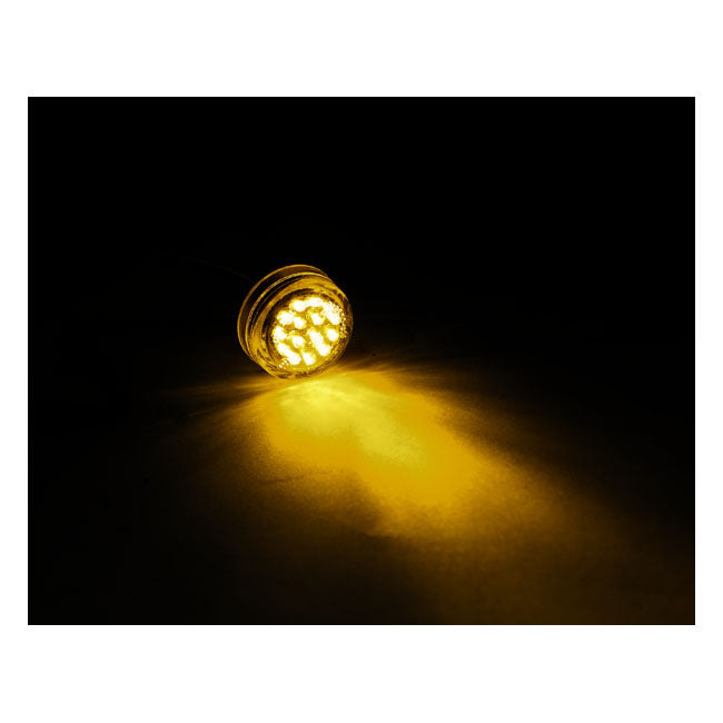 MCS Micro Disc, LED Turn Signals. Black. Clear Lens
