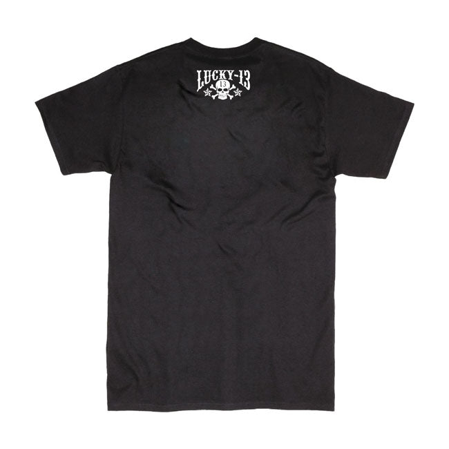 Lucky 13 Skull Stars T-shirt Black – S