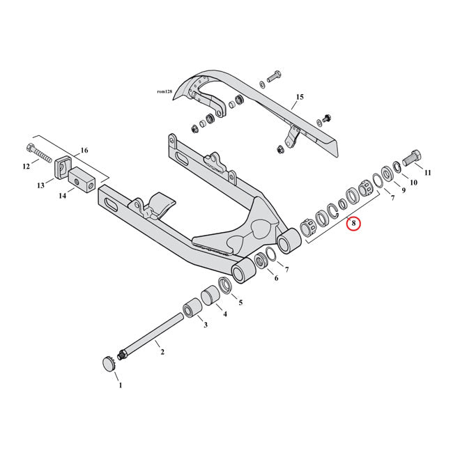 All Balls Swingarm – 1982–1999 XL Sportster (Right)…
