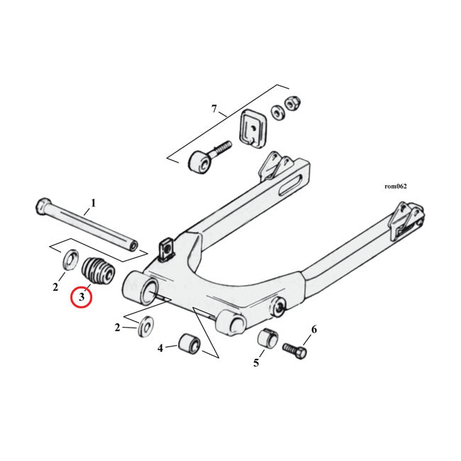 All Balls Swingarm – 1982–1999 XL Sportster (Right)…