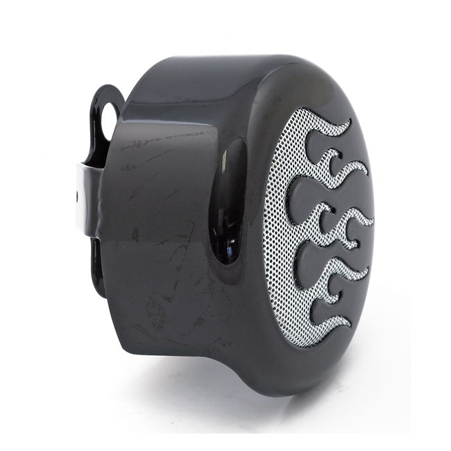 MCS C-Round, Horn Cover. Flame – 1993–2025 H-D with Side Mounted Horn