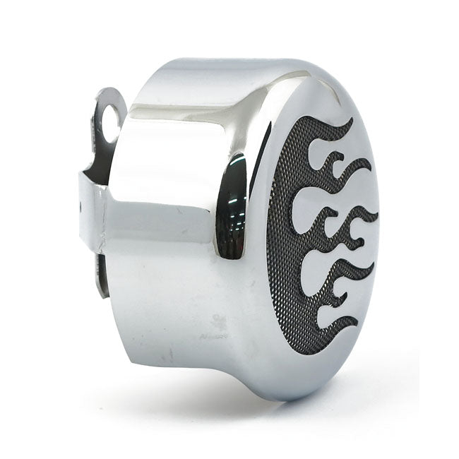 MCS C-Round, Horn Cover. Flame – 1993–2025 H-D with Side Mounted Horn