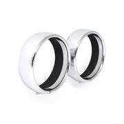 MCS Recessed Trim Rings. 4.5" Spotlamp. Chrome – 1962–2025 H-D with Passing Lamp Kit