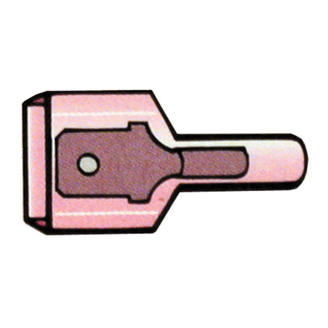 Standard Connectors, Slide-on Terminal Nylon, Crimp. Red 1/4" Male