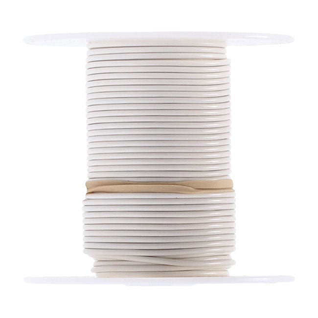 Standard Wire on Spool, 18 Gauge. 100 Ft. White