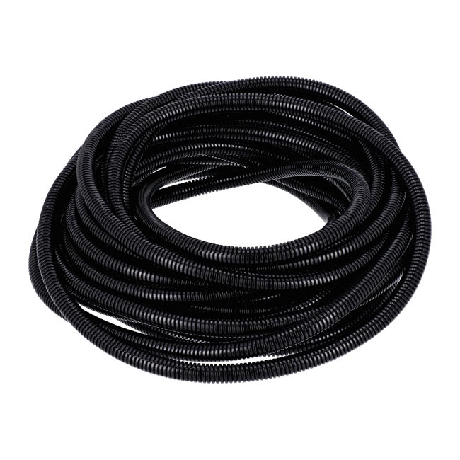 Standard PVC Split Wiring Loom. 50Ft, 7/16" I.D. (11.1mm). Black – Universal