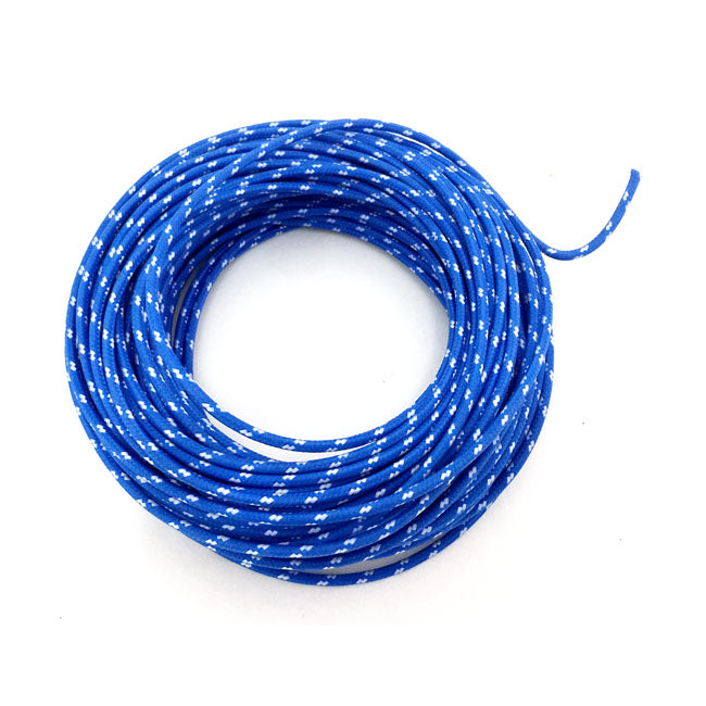 MCS Classic Cloth Covered Wiring, 25Ft. Roll. Blue/White – Universal