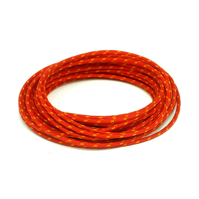 MCS Classic Cloth Covered Wiring, 25Ft. Roll. Red/Yellow – Universal