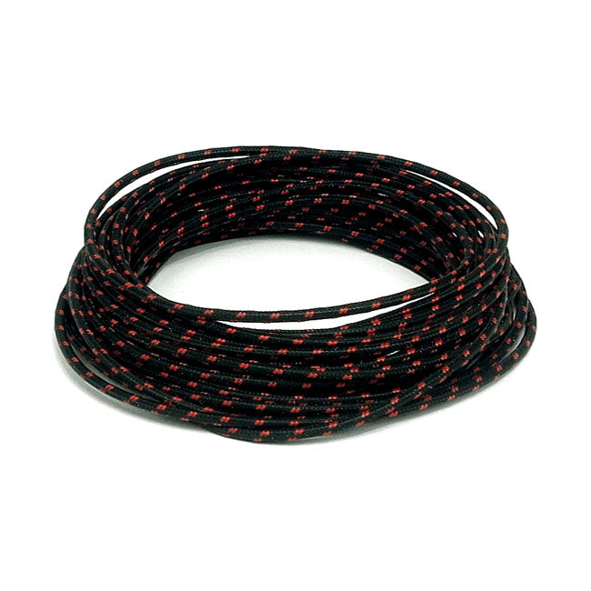 MCS Classic Cloth Covered Wiring, 25Ft. Roll. Black/Red – Universal