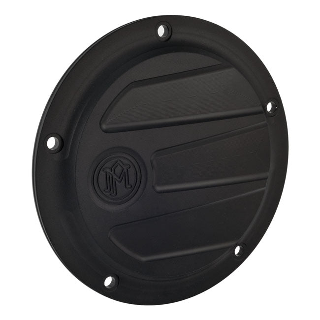 Pm Scallop Derby Cover Black Ops for 99-17 Dyna; 99-18 Softail (Excl. 2018 Flsb); 99-15 Touring, Trike (Excl. 2015 FlhTCul, Flhtkl)