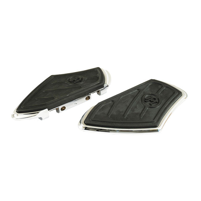 Pm Contour Passenger Floorboards, Chrome for 86-20 Flt/Touring; 86-20 FL Softail; 06-17 Dyna. (Models With Passenger Floorboard Support Brackets Only)