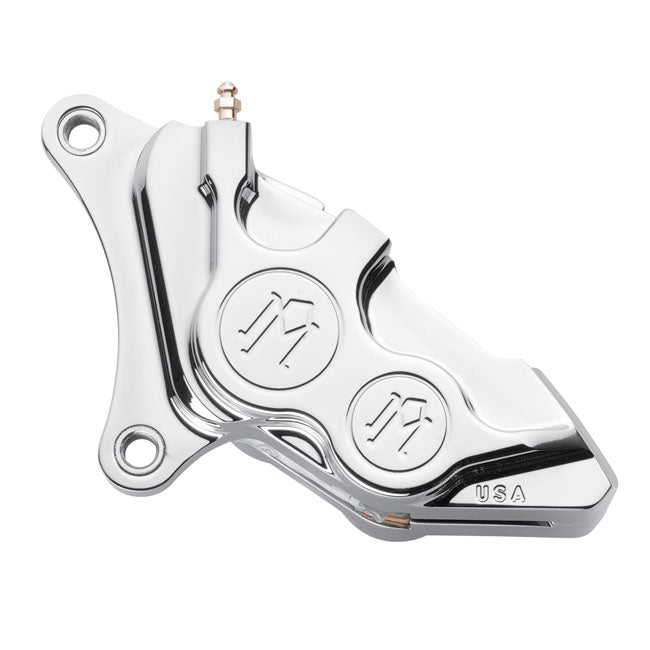 Performance Machine 4-P 137x4B Caliper. Bolt-on, 11.5" Left Front. Polished – 1984–1999 Big Twin; XL Sportster