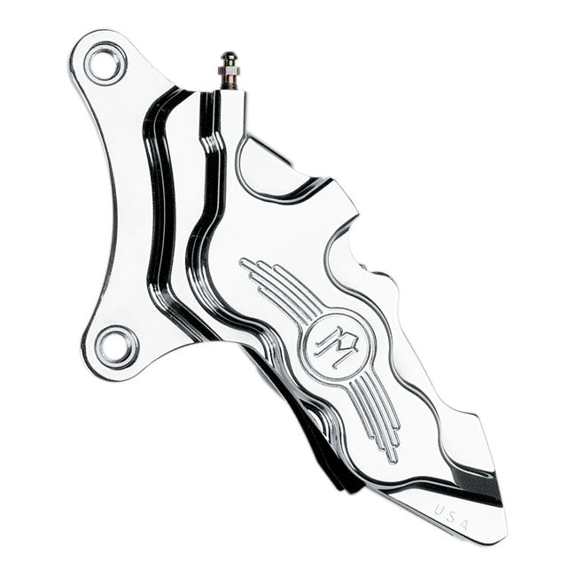 Performance Machine 6-P 112x6B Caliper. Bolt-on, 11.5" Left Front. Polished – 1984–1999 Big Twin; XL Sportster
