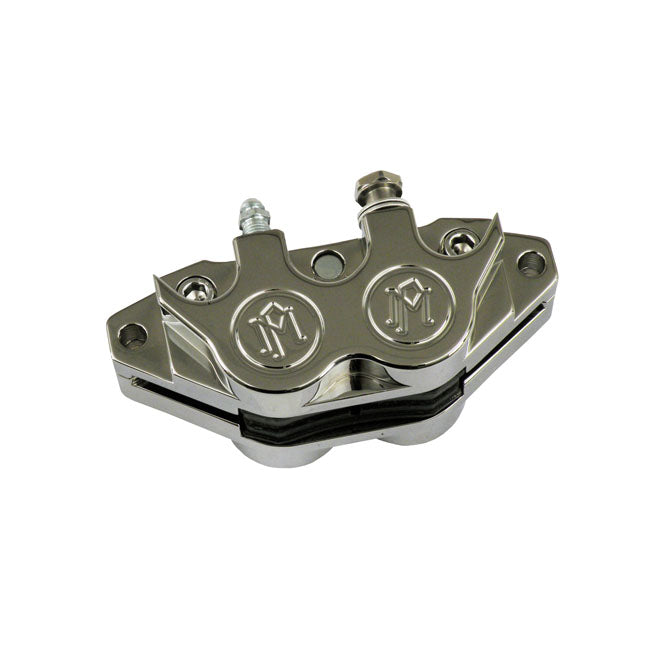 Performance Machine 4-Piston 125x4RSPH ''Classic'' Caliper. Chrome – Rear Right: 84-E87 Softail. See Catalog…