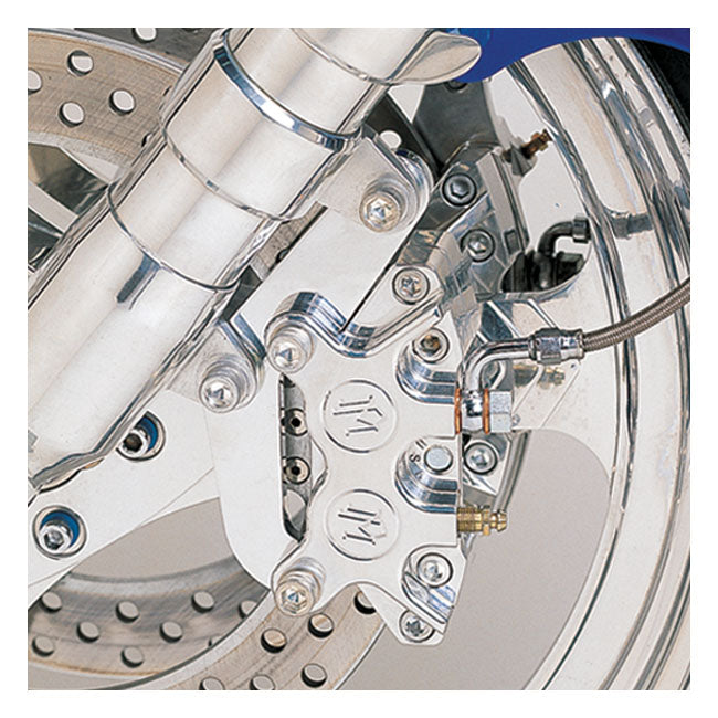 Performance Machine Caliper Bracket, 11.5" Front Left. Chrome – 1984–1999 Softail; 1984–1999 FXR; FXD…