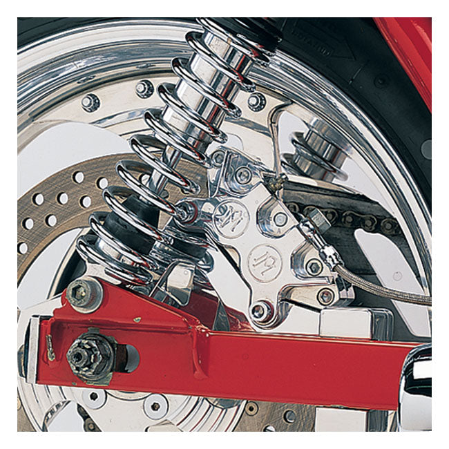Performance Machine Rear 4-P Caliper Bracket, 11.5". Polished – 1984–1999 FXR