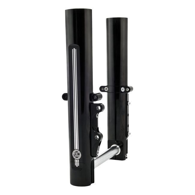 Pm Lower Leg Assembly, Single Disc. Black Contrast Cut for 00-07 Flt/Touring