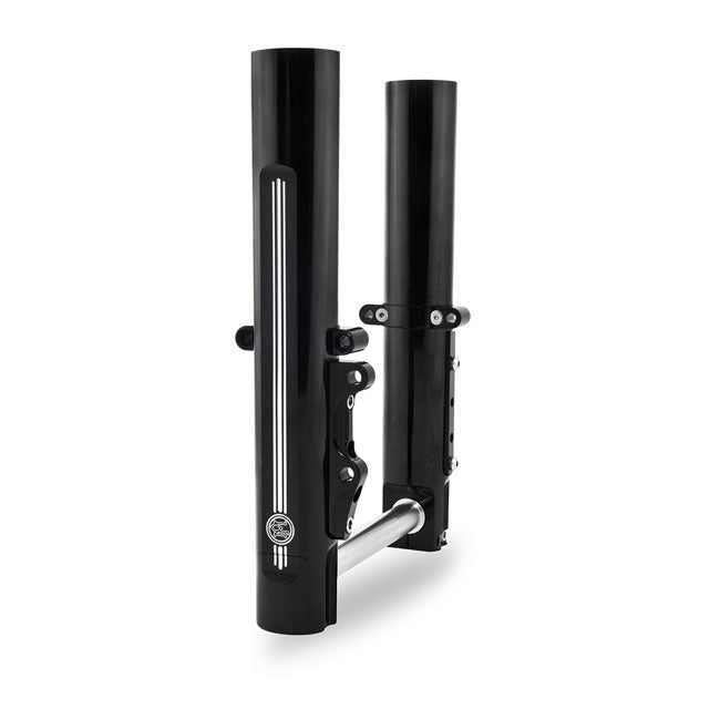 Performance Machine Lower Leg Assembly, Dual Disc. Black Contrast Cut – 2008–2013 FLT/Touring