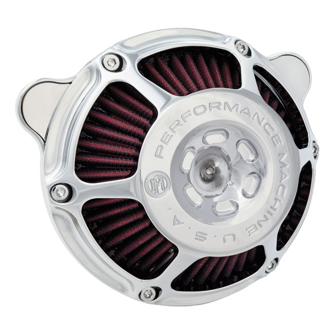 Performance Machine ''Max HP'' Air Cleaner Kit. Chrome – CV Carburetor: 1993–2006 All Big Twin…
