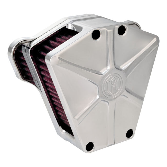 Pm Air cleaner Array, Chrome for Cv Carb: 93-06 All Big Twin; Delphi Inj.: 01-15 Softail; 04-17 Dyna (Excl. 2017 FXdls); 02-07 Touring