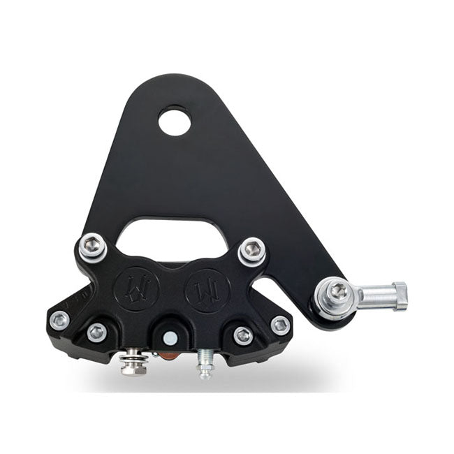 Performance Machine Rear 4-P Caliper Bracket, 11.5". Black – Universal with 11.5" Rotor and 3/4" Axle