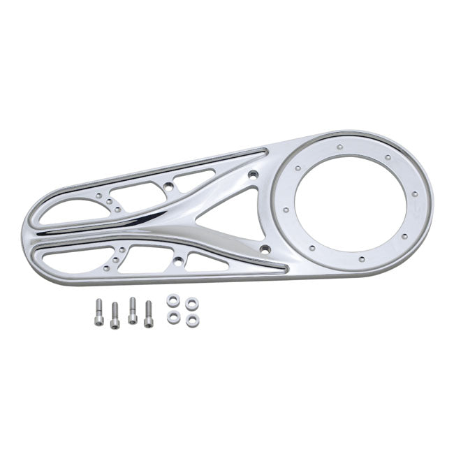Covington's, Covers For BDL Belt Drives. Toxic, Chrome for Softail & Dyna With BDL 3" Open Belt Drives